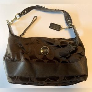 Coach Purse Chocolate Brown and Gold